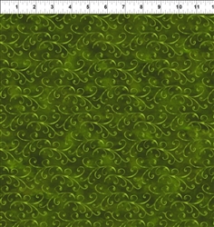 Swirls~Green~Cotton Fabric