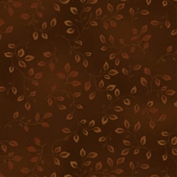 Sepia Brown Vines 100% Quilt Cotton 44" x36"