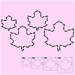 Maple Leaf Template set 4pc