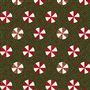Flannel Green  Red Peppermint Snowdays Flannel 44"x36"