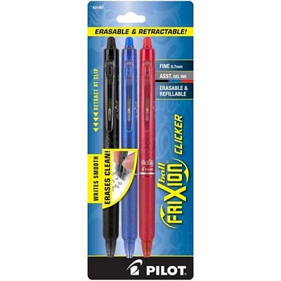 Frixion Pens by Pilot for Marking Fabrics Erasable With Heat From the Iron  Set of 3 Pens, Red Black Blue Bag Making, Quilting, Sewing 