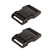 1" Side Release Buckle -Black Plastic Set of Two Byannie