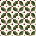 Flannel Cream-Green Holly Fabric 44" x36"