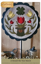 A Round the Year March Wool Applique Pattern