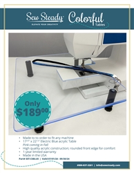 Sewing Machine Extension Table Blue Table