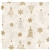 Frosty Snowflake - Christmas Trees Cream Gold  Stof  44"x36"