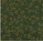 Holly Green Gold Fabric