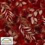 Red Gold Christmas Fabric